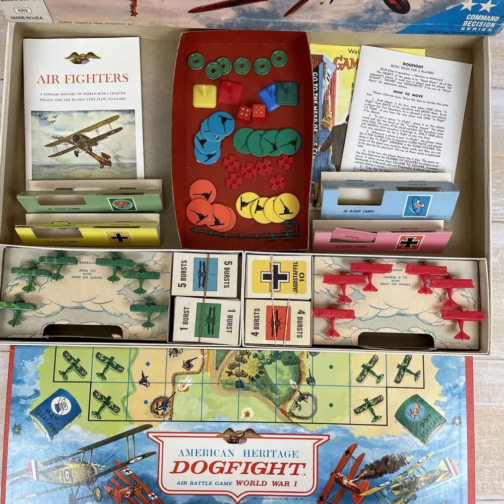 American Heritage Dogfight WWI Air Battle Game #4302 MB 1963 *Complete